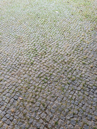 Mosiak kleinpflaster reinigen und Fugenmörtel vorher Mosiak kleinpflaster reinigen und Fugenmörtel vorher